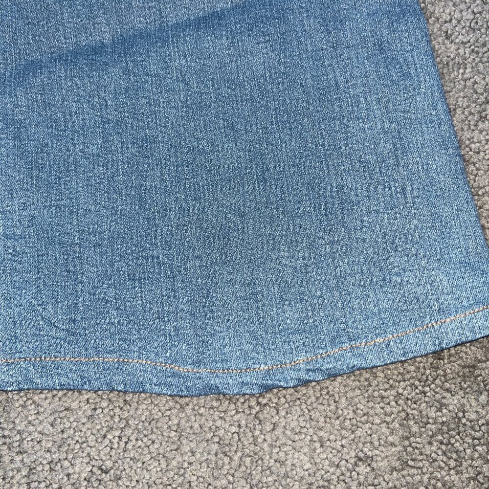 LEVI'S RIBCAGE BELL BLUE JEANS - BIG BELL BOTTOM FLARE EXTREME HIGH WAIST  28X30 - Picture 4 of 14